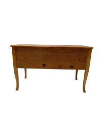 Art Deco Desk in Birdseye Maple, Swedish Design, 1940s, 7 Drawers